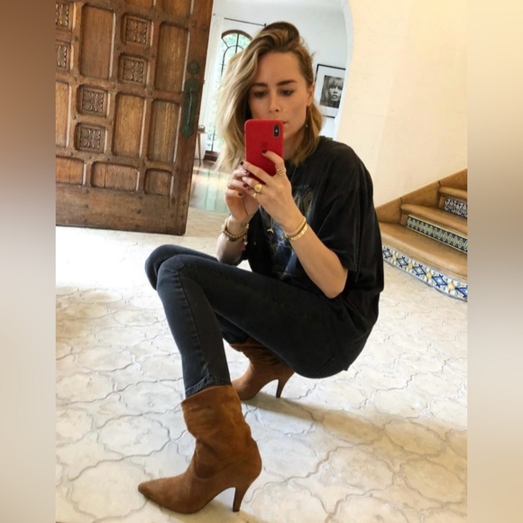 Anine Bing Suede Slouch Boots - Picture 2 of 6